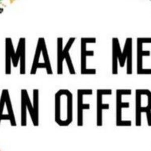 Make a reasonable offer on all items.  $5 and up! Clearing out for the new!